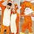 cheap Kigurumi Pajamas-Adults&#039; Kigurumi Pajamas Bear Pika Pika Panda Animal Onesie Pajamas Funny Costume Flannelette Cosplay For Men and Women Halloween Animal Sleepwear Cartoon