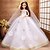 cheap Dolls Accessories-Doll accessories Doll Clothes Doll Dress Wedding Dress Party / Evening Wedding Ball Gown Print Satin / Tulle Tulle Lace Satin For 11.5 Inch Doll Handmade Toy for Girl&#039;s Birthday Gifts  Doll Not