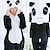 baratos Pijamas Kigurumi-Adulto Pijama kigurumi Urso Pika Pika Panda Animal Pijamas Macacão fantasia engraçada Flanela Cosplay Para Homens e Mulheres Dia Das Bruxas Pijamas Animais desenho animado