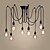 abordables Éclairages grappe-8 lumières 120CM Style de bougie Lustre Métal Finitions Peintes 110-120V 220-240V