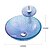 Недорогие Раковины-чаши-Производитель Boweiya одобрил bwy19-146 простой лунный свет туманный синий круглый умывальник из закаленного стекла с водопадом и краном.