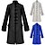 cheap Historical &amp; Vintage Costumes-Plague Doctor Retro Vintage Punk &amp; Gothic Steampunk Punk Rave 17th Century Tailcoat Frock Coat Trench Coat Outerwear Men&#039;s Costume White / Black / Blue Vintage Cosplay Festival Long Sleeve Medium