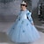 cheap Movie &amp; TV Theme Costumes-Cinderella Fairytale Princess Dress Flower Girl Dress Girls&#039; Movie Cosplay A-Line Slip Christmas Blue Blue Dress World Book Day Costumes