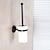 billige Toalettbørsteholdere-toalettbørste med holder, antikk messing veggmontert gummimalt toalettskålbørste og holder for bad