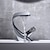 abordables Classiques-robinet d&#039;évier de salle de bain, robinets de lavabo en laiton mitigeur cascade finition chromée robinet de bain monotrou avec interrupteur chaud et froid