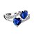 cheap Bagues-Ring AAA Cubic Zirconia Purple Red Blue Silver-Plated Heart Stylish 1pc 6 7 8 9 10 / Women&#039;s / Daily