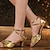 ieftine Pantofi Dans Latin-Pentru femei Încălțăminte latină Pantofi De Dans Performanță Scenă Interior Pantofi Spumante Călcâi Strălucire Grosime călcâială Argintiu Auriu Kaki