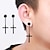 cheap Trendy Jewelry-Hoop Earrings Huggie Earrings For Men&#039;s Women&#039;s Street Gift Stainless Steel Cross