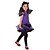cheap Dresses-Kids Girls&#039; Active Geometric Halloween Print Short Sleeve Above Knee Dress Purple