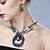 levne Sady šperků-Dámské Visací náušnice Obojkové náhrdelníky Náhrdelníky s přívěšky 3D Jedinečný design Vinobraní Štras Náušnice Šperky Modrá Pro Dovolená 1 sada