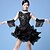 cheap Latin Dancewear-Latin Dance Dress Tassel Cascading Ruffles Paillette Women&#039;s Training Performance Sleeveless Natural Mesh Sequined
