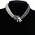 abordables Collier-Collier Femme Deux tons Imitation Perle Nœud Asiatique simple Mode Européen Tous les jours Noir Gris 40 cm Colliers Tendance Bijoux 1 pc pour Quotidien Soirée