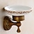 economico Portasapone-portasapone creativo ottone antico e ceramica bagno galvanizzato montaggio a parete 1pz