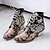 cheap Women&#039;s Boots-Women&#039;s Boots Animal Print Chunky Heel Round Toe Daily Canvas Rainbow / Mid-Calf Boots