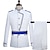 cheap Cosplay &amp; Costumes-Prince Aristocrat Retro Vintage Medieval Coat Pants Outfits Masquerade Men&#039;s Costume White Vintage Cosplay Long Sleeve Party Queen&#039;s Platinum Jubilee 2022 Elizabeth 70 Years Pantsuit / Jumpsuit