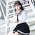 cheap Anime Costumes-Inspired by Cosplay Schoolgirls Anime Cosplay Costumes Japanese Cosplay Suits School Uniforms Skirts Top Bow For Women&#039;s / Bow Tie / Bow Tie