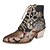 cheap Women&#039;s Boots-Women&#039;s Boots Animal Print Chunky Heel Round Toe Daily Canvas Rainbow / Mid-Calf Boots