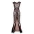 cheap Historical &amp; Vintage Costumes-The Great Gatsby Roaring 20s 1920s Cocktail Dress Vintage Dress Flapper Dress Dress Party Costume Prom Dress Adults&#039; Women&#039;s Sequin Polyster Costume Golden / Green / Black Vintage Cosplay Sleeveless