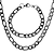 billige Halskæder og vedhæng-Kædehalskæde For Herre Julegaver Rustfrit Stål Titanium Stål Stål Figaro kæde Chunky Sølv