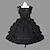 cheap Lolita Fashion Costumes-Princess Women&#039;s Vacation Dress Dress Black Pink Medium Length Cotton Dress Lolita Accessories