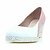cheap Women&#039;s Heels-Women&#039;s Heels Daily Office &amp; Career Color Block Wedge Heel Pointed Toe Minimalism Sweet Lace PU Loafer Pink