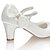 cheap Wedding Shoes-Women&#039;s Wedding Shoes Wedding Party &amp; Evening Solid Colored Summer Rhinestone Bowknot Block Heel Round Toe Classic Sweet Walking Satin Magic Tape Ivory