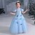رخيصةأون أزياء موضوع الفيلم والتلفزيون-Cinderella Fairytale Princess Dress Flower Girl Dress Girls&#039; Movie Cosplay A-Line Slip Vacation Dress Halloween Yellow Rosy Pink Blue Dress World Book Day Costumes