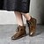 cheap Women&#039;s Boots-Women&#039;s Boots Flat Heel Round Toe Daily Cowhide Booties / Ankle Boots Black Khaki Brown