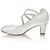 cheap Wedding Shoes-Women&#039;s Wedding Shoes Wedding Party &amp; Evening Solid Colored Summer Rhinestone Bowknot Block Heel Round Toe Classic Sweet Walking Satin Magic Tape Ivory