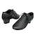 abordables Chaussures de danse d&#039;entraînement-Garçon Chaussures Latines Salon Danse en ligne Utilisation Intérieur Danse de Salon Talon Talon épais Noir