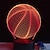 billige Indretnings- og natlamper-3d basketball natlys optisk illusion lampe med 7 farver skiftende smart touch fødselsdag valentinsdag gave til sport fan drenge piger