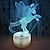 cheap Décor &amp; Night Lights-Unicorn 3D LED Night Light Dimmable Nightlight Bedside Lamp 7 Colors Changing Touch Best Unicorn Toys Birthday for Girls Boys