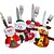 رخيصةأون عيد الميلاد المطبخ-4 قطع أدوات المائدة عطلة مجموعات عيد الميلاد سكين وشوكة أكياس