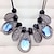 billige Modne naszyjniki-Women&#039;s Synthetic Sapphire Necklace Geometrical Floral / Botanicals Fashion Chrome Blue Gray 45+5 cm Necklace Jewelry 1pc For Gift