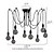 olcso Fürtkialakítású-8-Light 120CM gyertya stílus Csillárok Fém Festett felületek 110-120 V 220-240 V