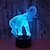 abordables Décors et éclairages nocturnes-Éléphant 3d veilleuse pour enfants lampe 3d avec 16 couleurs changeantes télécommande éléphant jouets filles femmes bébé garçons cadeaux
