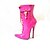 cheap Women&#039;s Boots-Women&#039;s Boots Stiletto Heel Boots Mid Calf Boots Booties Ankle Boots Lace-up Stiletto Heel Pointed Toe Sexy Party &amp; Evening PU Zipper Solid Colored White Black Fuchsia / Booties / Ankle Boots