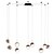 cheap Cluster Design-9-Light Modern Chandelier 9 Lights Hanging Lamp Dropping Pendant Ceiling Fixture Led Integrated Bulbs Included for Kichten Dinning Living Office Cafe Room