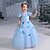 رخيصةأون أزياء موضوع الفيلم والتلفزيون-Cinderella Fairytale Princess Dress Flower Girl Dress Girls&#039; Movie Cosplay A-Line Slip Vacation Dress Halloween Yellow Rosy Pink Blue Dress World Book Day Costumes