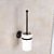 abordables Porte-brosse WC-Brosse de toilette avec support, brosse de cuvette de toilette peinte en caoutchouc peinte au mur en laiton antique et support pour salle de bain