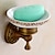 abordables Porte-savons-porte-savon créatif laiton antique et céramique salle de bain galvanisé mural 1pc