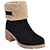 cheap Women&#039;s Boots-Women&#039;s Boots Snow Boots Suede Shoes Block Heel Boots Daily Solid Colored Booties Ankle Boots Winter Chunky Heel Round Toe Preppy Suede Loafer Camel Black Orange