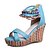 cheap Women&#039;s Sandals-Women&#039;s Sandals Boho Bohemia Beach Daily Striped Summer Beading Wedge Heel Open Toe Casual Boho Suede PU Zipper Almond Pink Blue