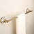 cheap Towel Bars-Multifunction Towel Bar Antique Brass and Ceramic Printing Bathroom Shelf Single Rod Wall Mounted Electroplated