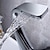 abordables Clásico-Grifo de lavabo de baño, grifos de lavabo mezcladores de cascada de latón acabado cromado grifo de baño de un solo mango con interruptor de agua caliente y fría