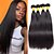 preiswerte 3 Bündel Echthaargewebe-3 Bundles Hair Weaves Brazilian Hair Straight Human Hair Extensions Remy Human Hair 100% Remy Hair Weave Bundles Natural Color Hair Weaves / Hair Bulk Human Hair Extensions 8-28 inch Natural Color