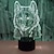 cheap Décor &amp; Night Lights-Animals Wolf 3D Night Light Touch Control Desk Lamps 7 Color Changing Table Lights with Acrylic Flat ABS Base &amp; USB Charger
