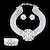 billiga Jewelry Set-Dam Pärla Smyckeset Örhänge Armband Multi lager Blomma damer Lyx Elegant Mode Europeisk Födelsestenar Oäkta pärla Försilvrad örhängen Smycken Vit / Halsband &amp; örhängen &amp; Tiara / Armband &amp; halsband