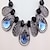 billige Modne naszyjniki-Women&#039;s Synthetic Sapphire Necklace Geometrical Floral / Botanicals Fashion Chrome Blue Gray 45+5 cm Necklace Jewelry 1pc For Gift
