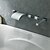 economico Rubinetti per vasca da bagno-Rubinetto vasca - Moderno Cromo Montaggio su parete Valvola in ottone Bath Shower Mixer Taps / Ottone / Tre maniglie cinque fori